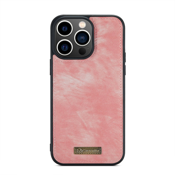For iPhone 14 Pro Max CaseMe 008 Detachable Multifunctional Leather Phone Case(Pink)