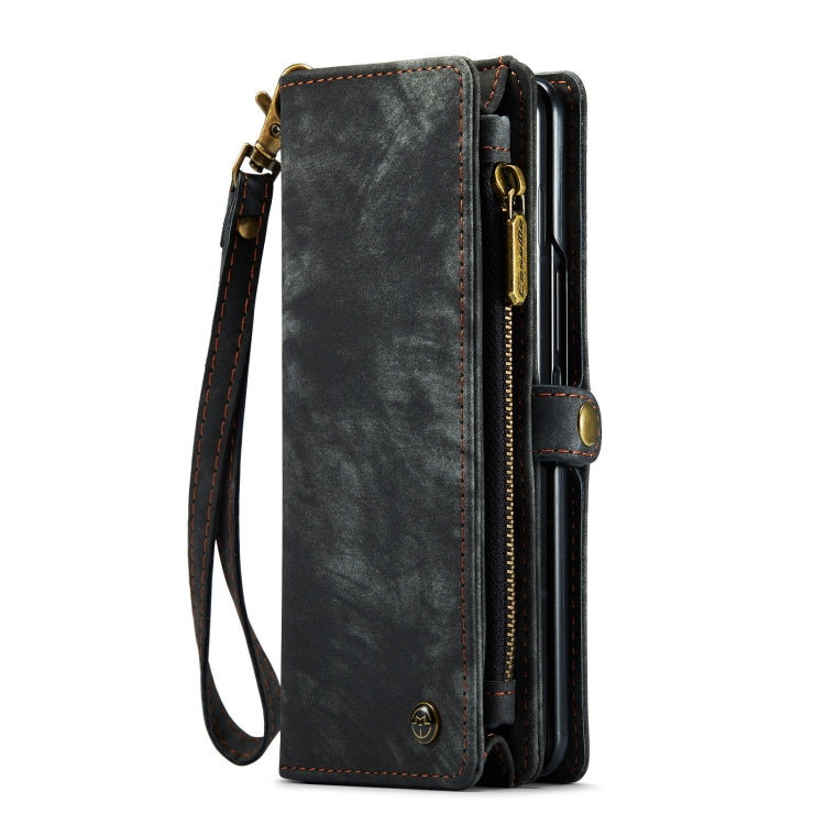 For Samsung Galaxy Z Fold4 CaseMe 008 Detachable Multifunctional Leather Phone Case(Black)