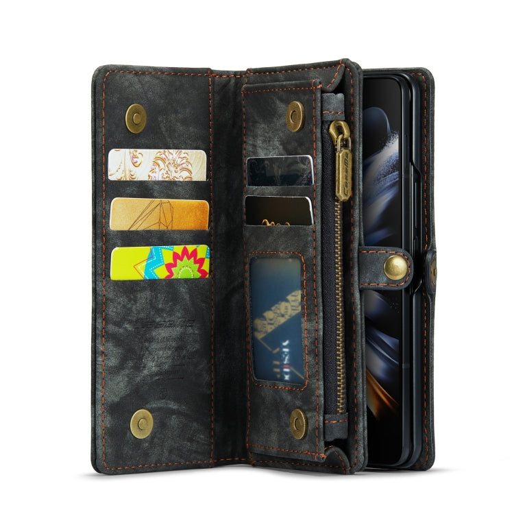 For Samsung Galaxy Z Fold4 CaseMe 008 Detachable Multifunctional Leather Phone Case(Black)