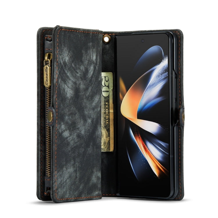 For Samsung Galaxy Z Fold4 CaseMe 008 Detachable Multifunctional Leather Phone Case(Black)