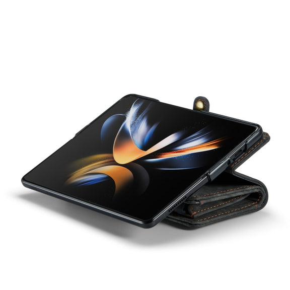 For Samsung Galaxy Z Fold4 CaseMe 008 Detachable Multifunctional Leather Phone Case(Black)