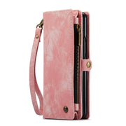 For Samsung Galaxy Z Fold4 CaseMe 008 Detachable Multifunctional Leather Phone Case(Pink)