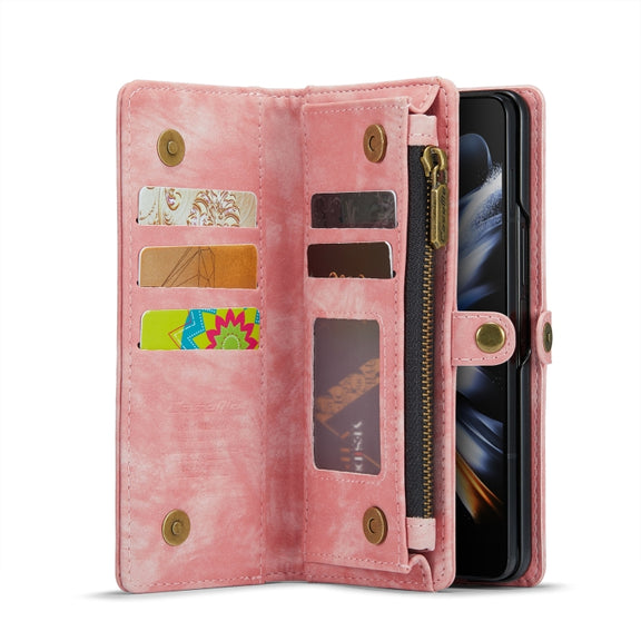 For Samsung Galaxy Z Fold4 CaseMe 008 Detachable Multifunctional Leather Phone Case(Pink)
