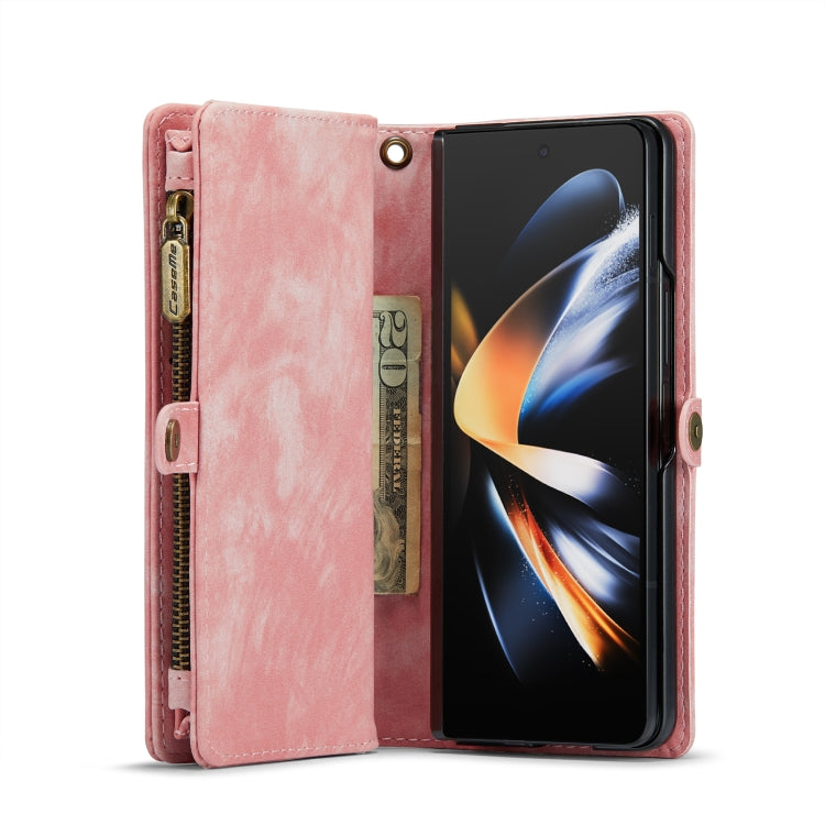 For Samsung Galaxy Z Fold4 CaseMe 008 Detachable Multifunctional Leather Phone Case(Pink)
