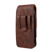 For 6.7-6.9 inch Mobile Phone Cowhide Texture Oxford Cloth Waist Bag(Brown)