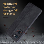 For OPPO Reno7 5G AZNS 3D Embossed Skin Feel Phone Case(Black)