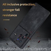 For vivo X80 Pro AZNS 3D Embossed Skin Feel Phone Case(Brown)