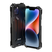 For iPhone 14 Plus R-JUST RJ17 Shockproof Armor Metal Phone Case(Black)