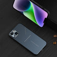 For iPhone 14 R-JUST RJ52 3-Line Style Metal TPU Shockproof Phone Case(Blue) - iPhone 14 Cases by R-JUST | Online Shopping South Africa | PMC TechLife | Buy Now Pay Later Mobicred