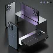 For iPhone 14 R-JUST RJ52 3-Line Style Metal TPU Shockproof Phone Case(Blue)