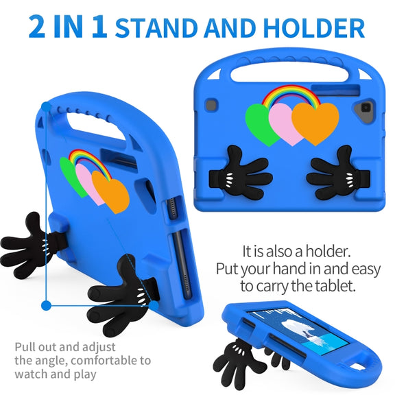 For Huawei MatePad T8 Love Small Palm Holder EVA Tablet Case(Blue)