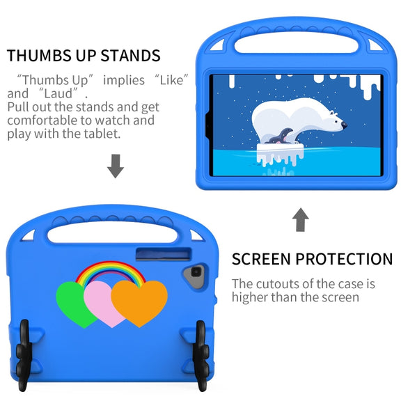 For Lenovo Tab M10 Plus Love Small Palm Holder EVA Tablet Case(Blue)