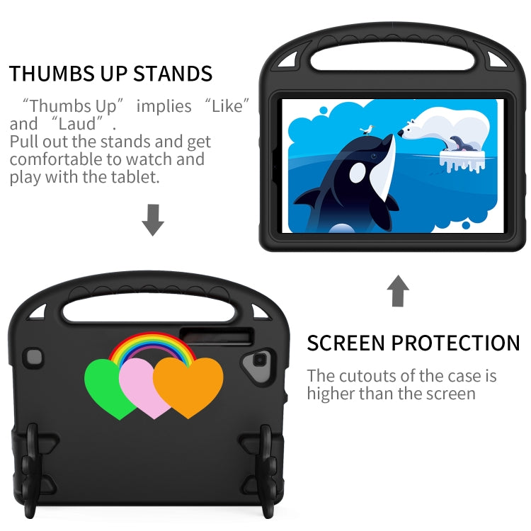 For Walmart Onn 8 inch Love Small Palm Holder EVA Tablet Case(Black)