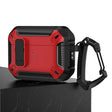 For AirPods Pro 2 Shield Shockproof Earphone Protective Case with Hook(Black Red) - For AirPods Pro 2 by PMC Jewellery | Online Shopping South Africa | PMC Jewellery | Buy Now Pay Later Mobicred