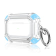 For AirPods Pro 2 Dual-color PC Shockproof Earphone Case with Hook(Sky Blue) - For AirPods Pro 2 by PMC Jewellery | Online Shopping South Africa | PMC Jewellery | Buy Now Pay Later Mobicred