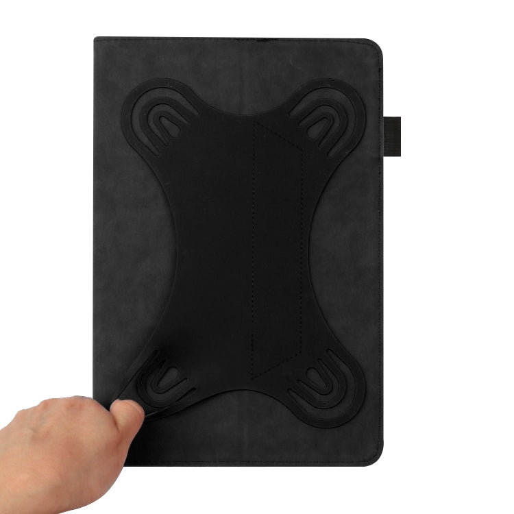 For 8 inch Life Tree Pattern Flip Universal Leather Tablet Case(Black)