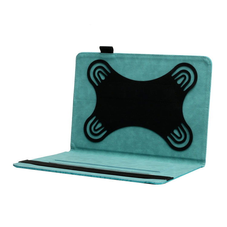 For 10 inch Life Tree Pattern Flip Universal Leather Tablet Case(Blue)