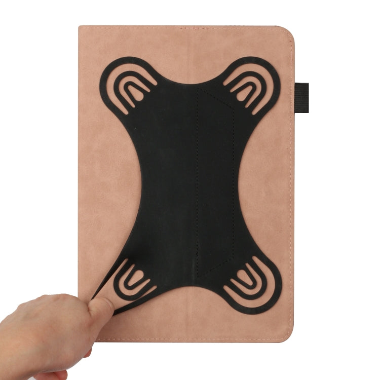 For 10 inch Life Tree Pattern Flip Universal Leather Tablet Case(Rose Gold)
