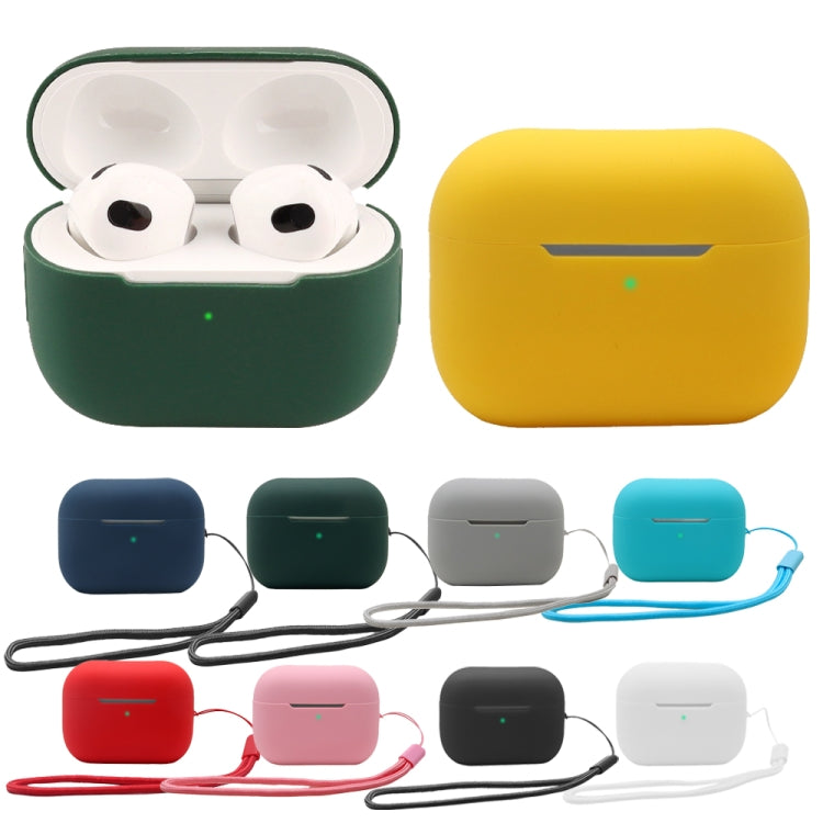 For AirPods Pro 2 2.0mm Solid Color Silicone Protective Cover(Black)