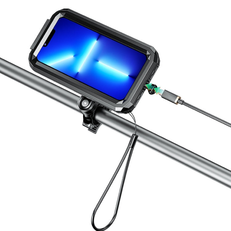 Kewig M18S-QD Motorcycle / Bicycle Water-resistant Quick Release Mobile Phone Holder