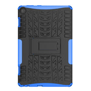 For Lenovo Tab M10 3rd Gen Tire Texture TPU + PC Tablet Case with Holder(Blue)