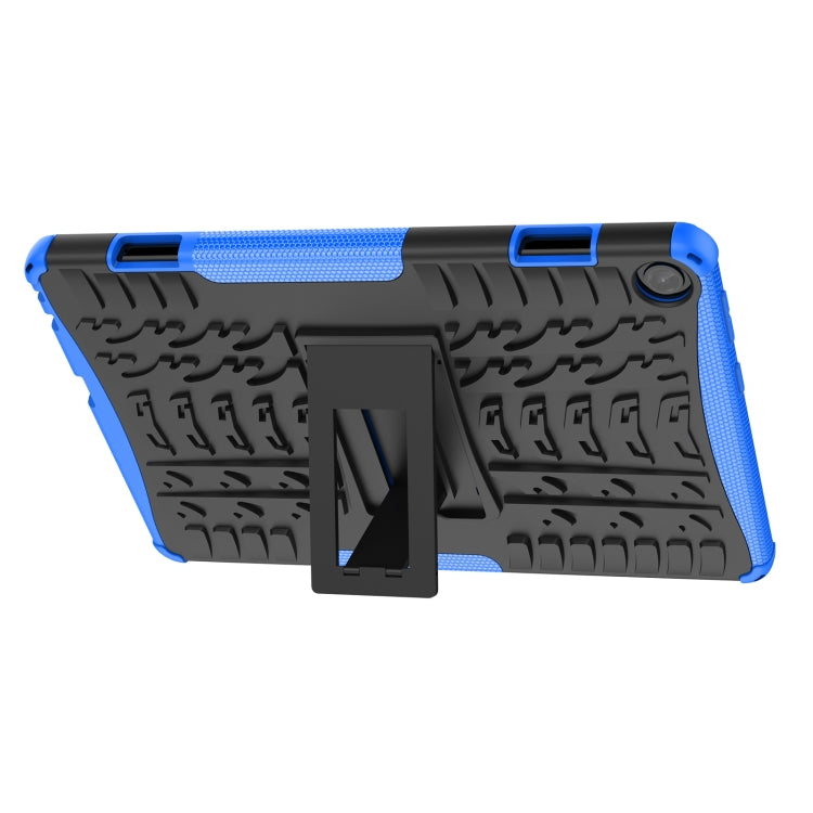 For Lenovo Tab M10 3rd Gen Tire Texture TPU + PC Tablet Case with Holder(Blue)