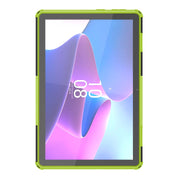 For Lenovo Tab M10 3rd Gen Tire Texture TPU + PC Tablet Case with Holder(Green)