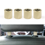 4 in 1 Car Seat Headrest Collars Rings Decor(Gold)