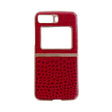 For Motorola Moto Razr 2022 Crocodile Texture Genuine Leather Nano Electroplating Phone Case(Red) - Motorola Cases by PMC TechLife | Online Shopping South Africa | PMC TechLife | Buy Now Pay Later Mobicred