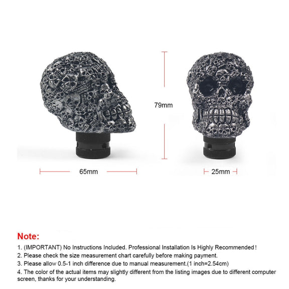 Car Skull Manual Shift Lever Gear Head(Creamy-white)