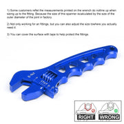 Car AN3-AN12 Adjustable Aluminum Wrench Hose Fitting Tool(Blue)