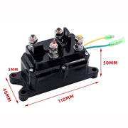 For UTV / Pickup Truck / ATV Electric Winch Relay Heavy Duty Solenoid Contactor with Rocker Arm & Switch