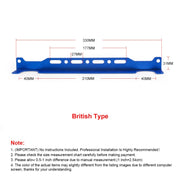British 330mm Car Engine Oil Cooler Mounting Bracket Kit(Blue)