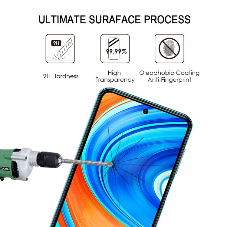 For Xiaomi Redmi Note 9 Pro Max 9H Surface Hardness 2.5D Full Glue Full Screen Tempered Glass Film