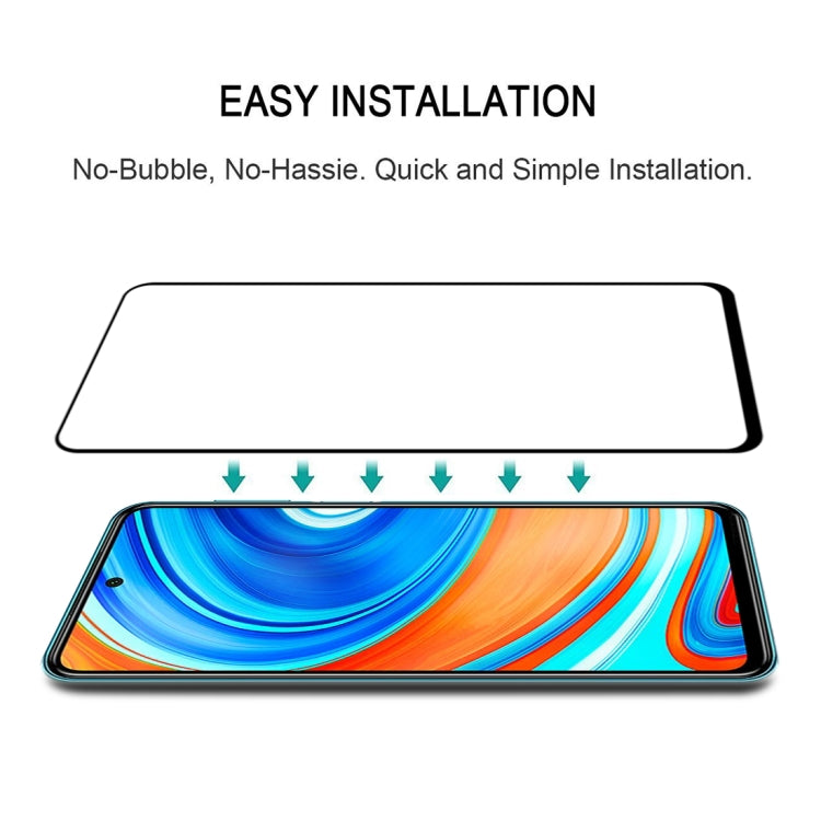 For Xiaomi Redmi Note 9 Pro Max 9H Surface Hardness 2.5D Full Glue Full Screen Tempered Glass Film