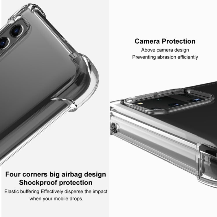 For Google Pixel 7 Pro imak Shockproof Airbag TPU Phone Case(Transparent Black)