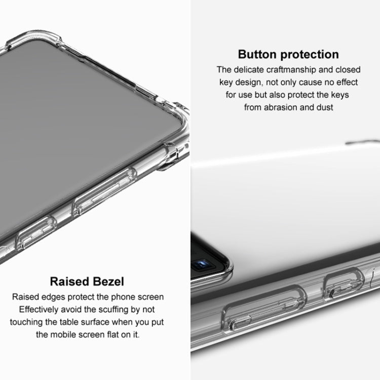 For Google Pixel 7 Pro imak Shockproof Airbag TPU Phone Case(Transparent Black)