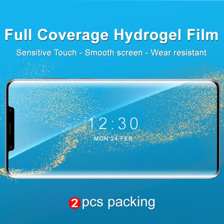For Huawei Mate 50 Pro 2pcs imak Curved Full Screen Hydrogel Film Protector