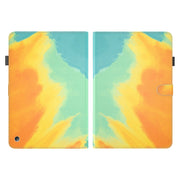 For Amazon Kindle Fire 7 2022 Watercolor Pattern Flip Leather Tablet Case(Autumn Leaves)