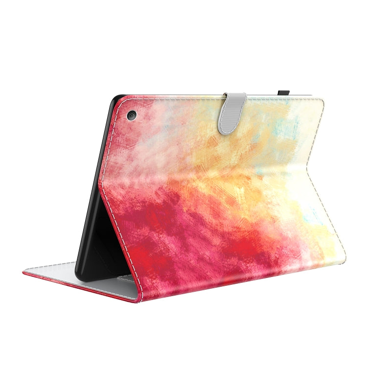For Amazon Kindle Fire 7 2022 Watercolor Pattern Flip Leather Tablet Case(Spring Cherry)