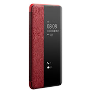 For Huawei P40 Pro QIALINO XiangNai Texture Side Window View Leather Phone Case(Red)