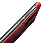 For Huawei P40 QIALINO XiangNai Texture Side Window View Leather Phone Case(Red)