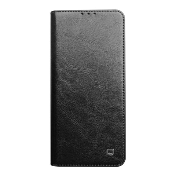 For Huawei P50 QIALINO Genuine Leather Phone Case(Black)