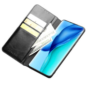 For Huawei P50 QIALINO Genuine Leather Phone Case(Black)