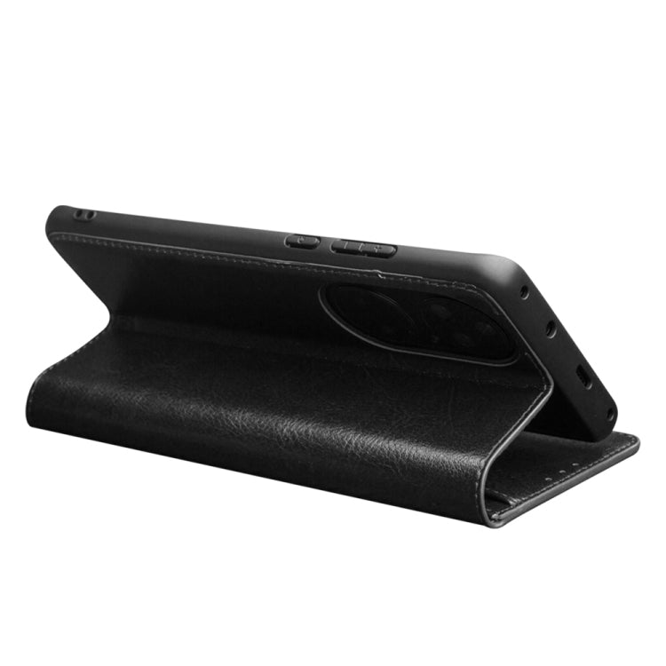 For Huawei P50 QIALINO Genuine Leather Phone Case(Black)