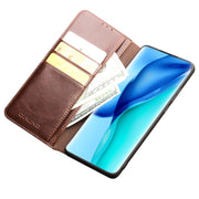 For Huawei P50 QIALINO Genuine Leather Phone Case(Brown)