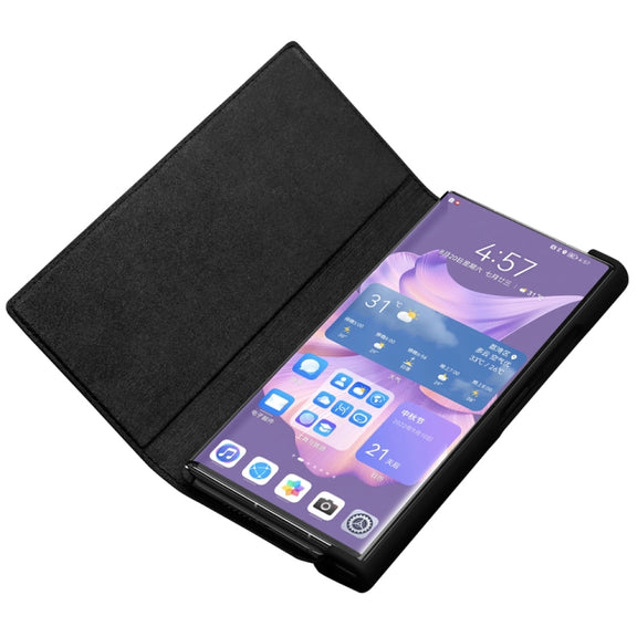 For Huawei Mate XS 2 QIALINO Crocodile Pattern Genuine Leather Phone Case(Black)