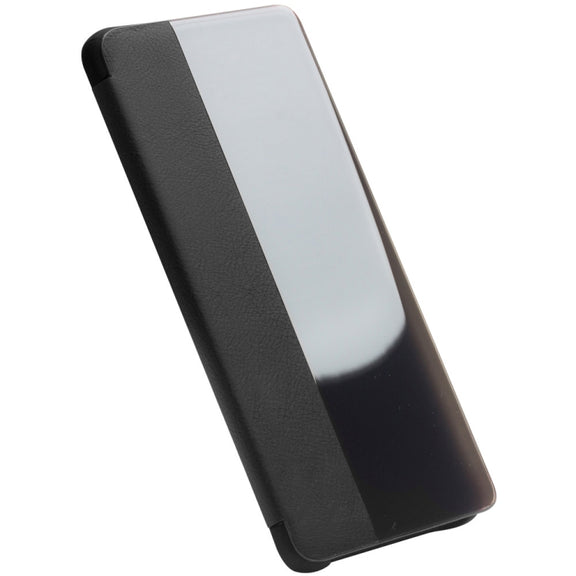 For Huawei P30 Pro QIALINO Genuine Leather Side Window View Smart Phone Case(Black)