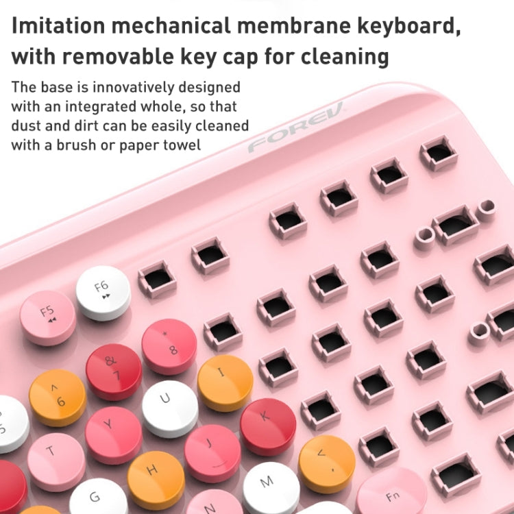 FOREV FFVWI9 Mixed Color Portable 2.4G Wireless Keyboard Mouse Set(Red)