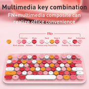 FOREV FFVWI9 Mixed Color Portable 2.4G Wireless Keyboard Mouse Set(Red)